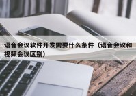 语音会议软件开发需要什么条件（语音会议和视频会议区别）