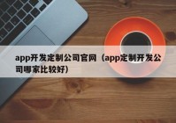 app开发定制公司官网（app定制开发公司哪家比较好）