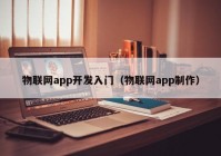 物联网app开发入门（物联网app制作）