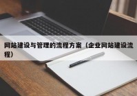 网站建设与管理的流程方案（企业网站建设流程）