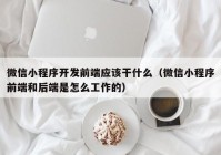 微信小程序开发前端应该干什么（微信小程序前端和后端是怎么工作的）